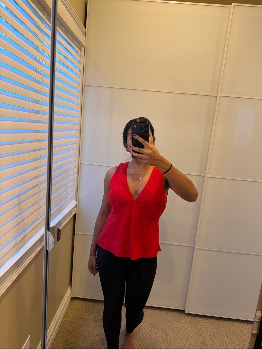Abercrombie & Fitch Red V-Neck Camisole